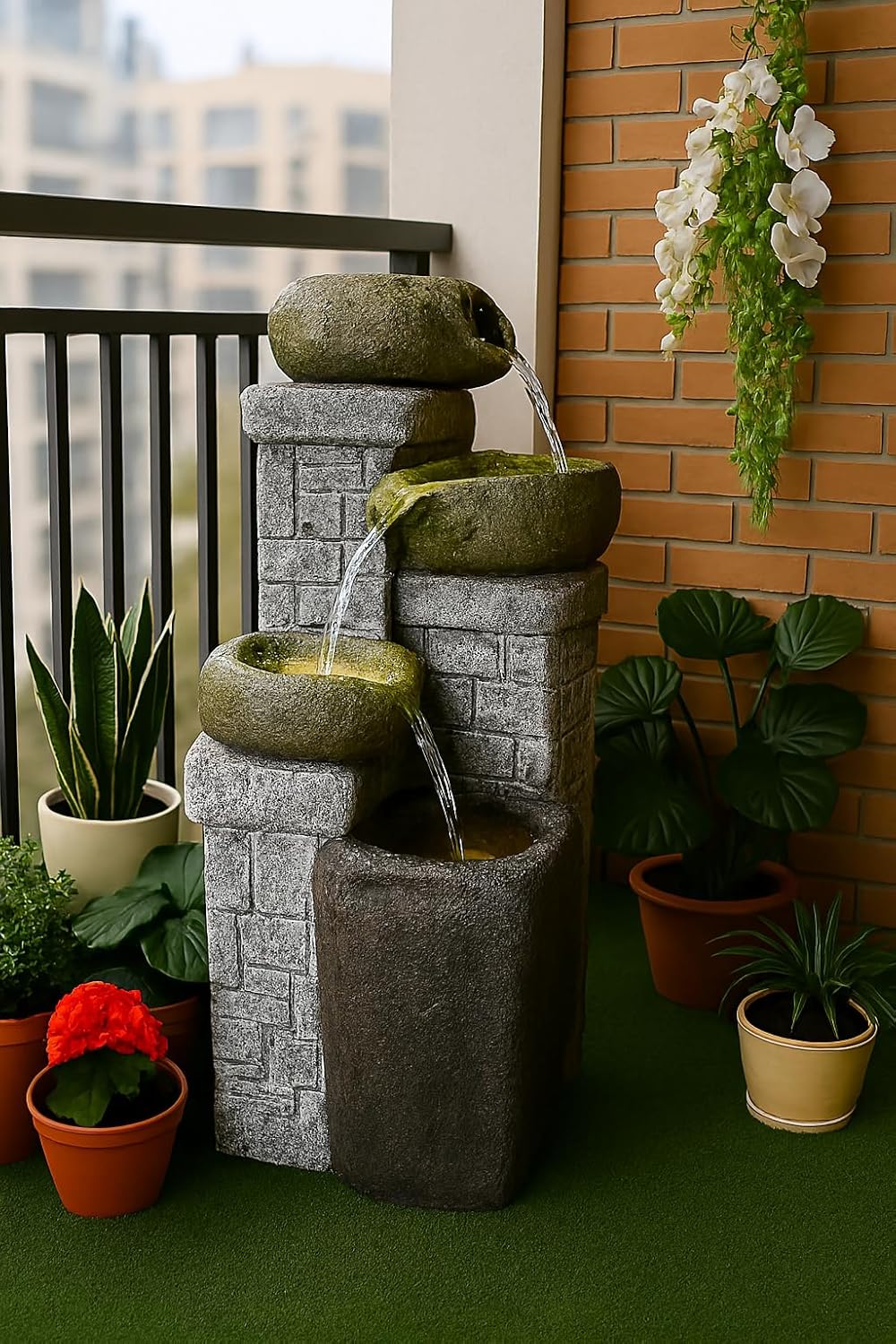 Rock Waterfall Water Fountain for Home Water Fountain for Garden Fountain for Home Decor Waterfall Outdoor Fountain Waterfall Fountain