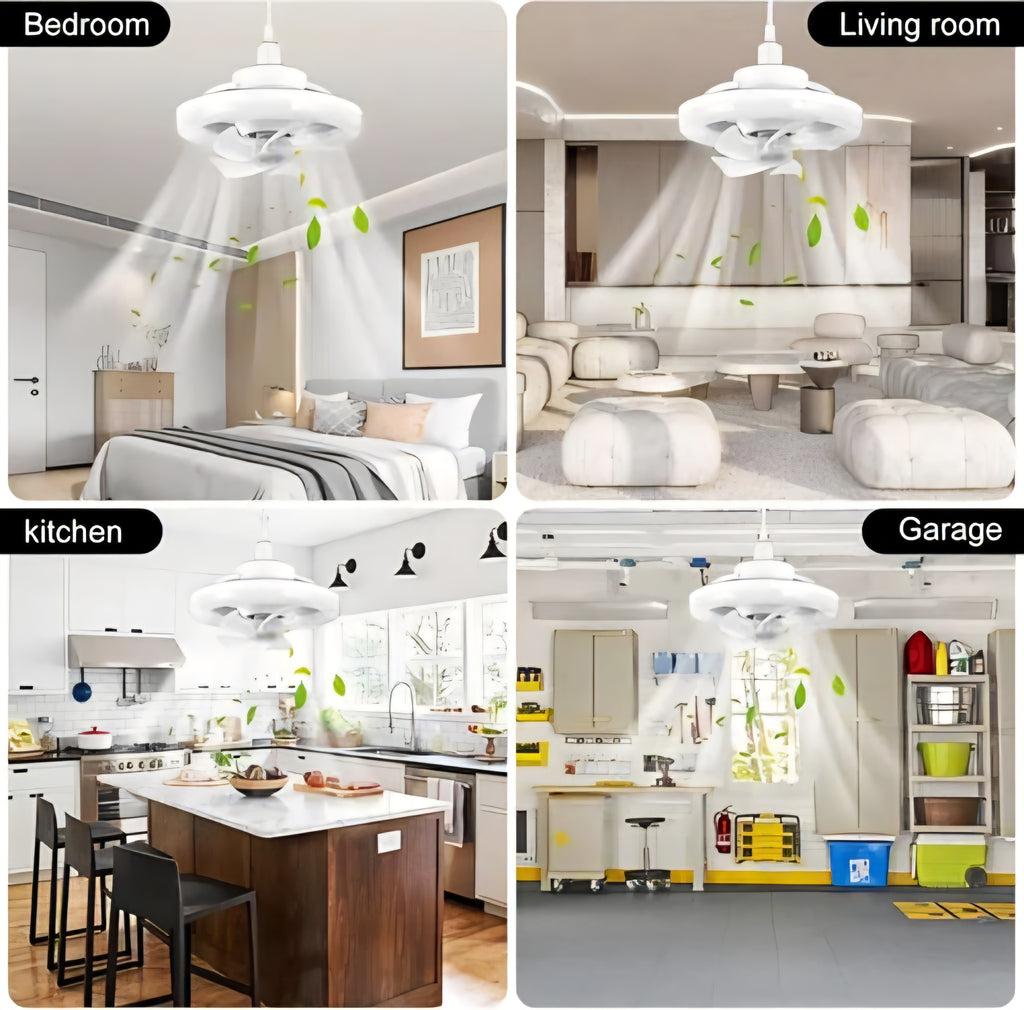 Acrylic LED Ceiling Fan with Light 360 Rotation Ceiling Fan Remote Control