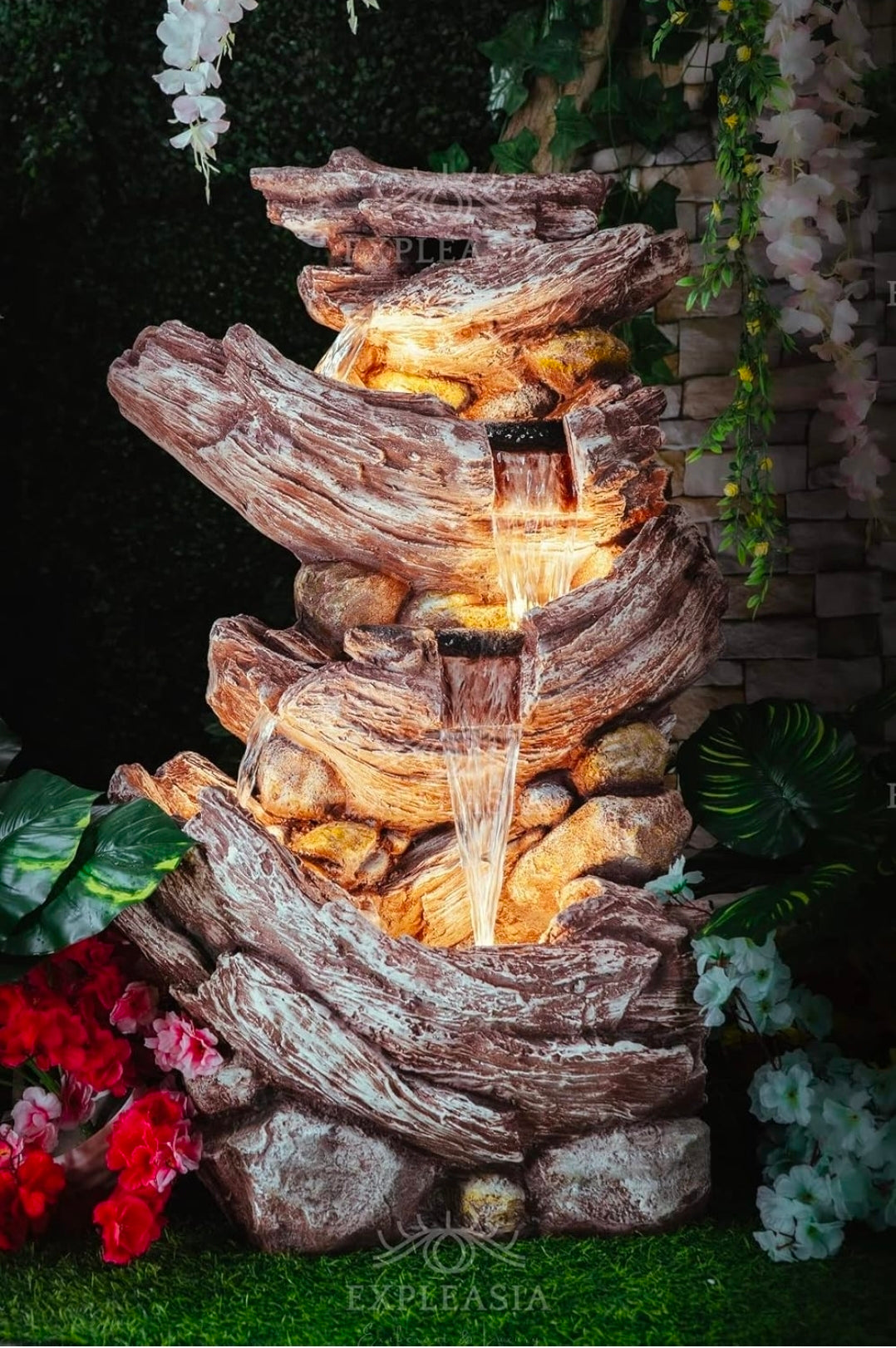 Rock Waterfall Water Fountain for Home Water Fountain for Garden Fountain for Home Decor Waterfall Outdoor Fountain Waterfall Fountain