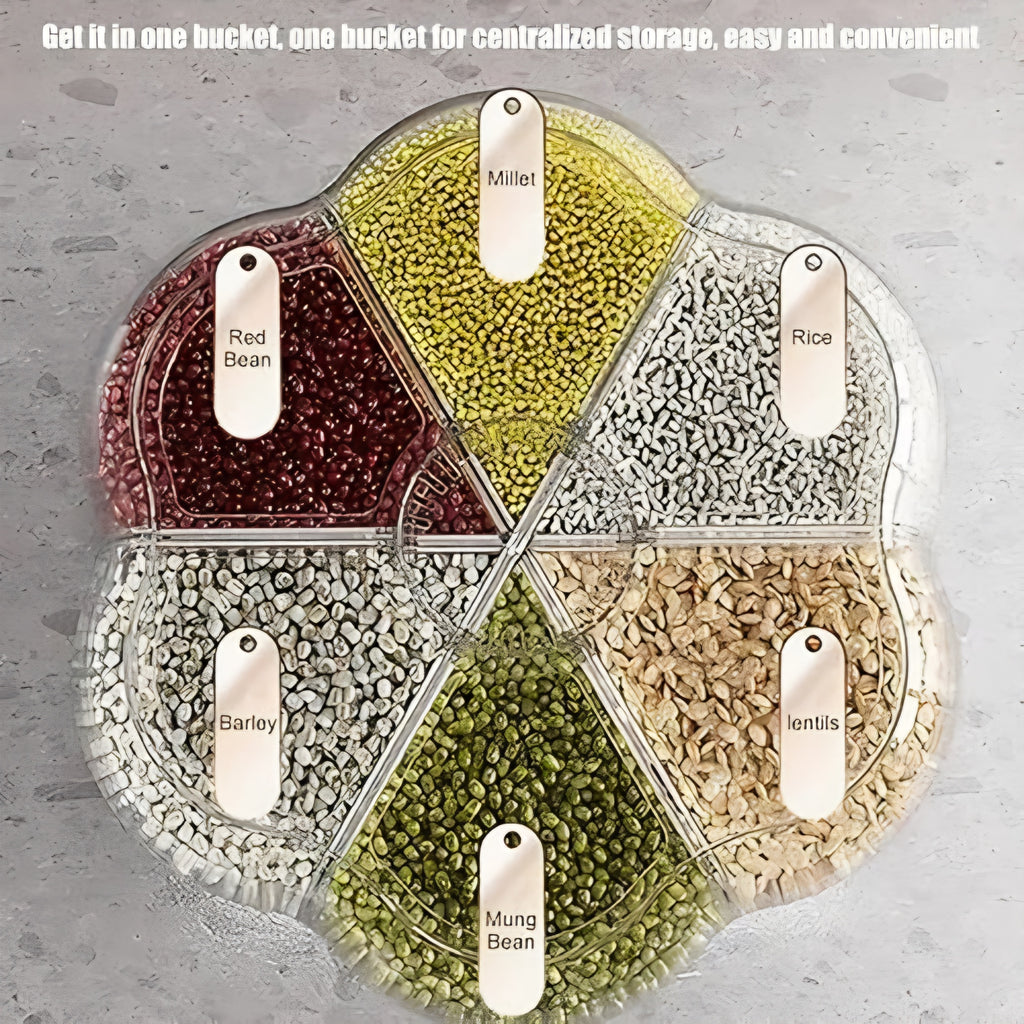 Manual White Kitchen Rice Dispenser Rotating Ceral ( 10 KG capacity)