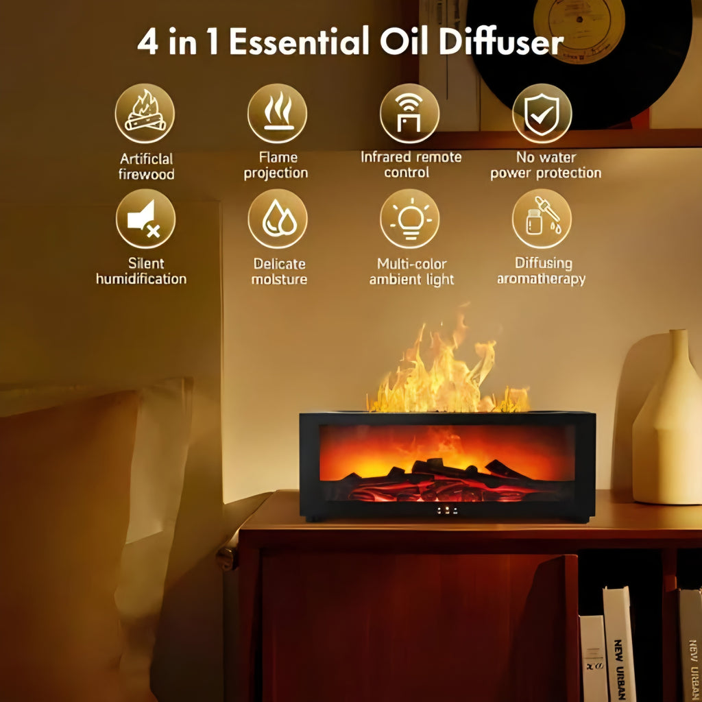 Fireplace Flame Aroma Diffusion Humidifier