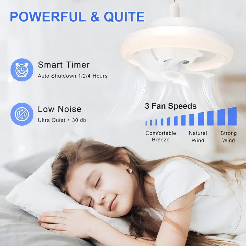 Acrylic LED Ceiling Fan with Light 360 Rotation Ceiling Fan Remote Control