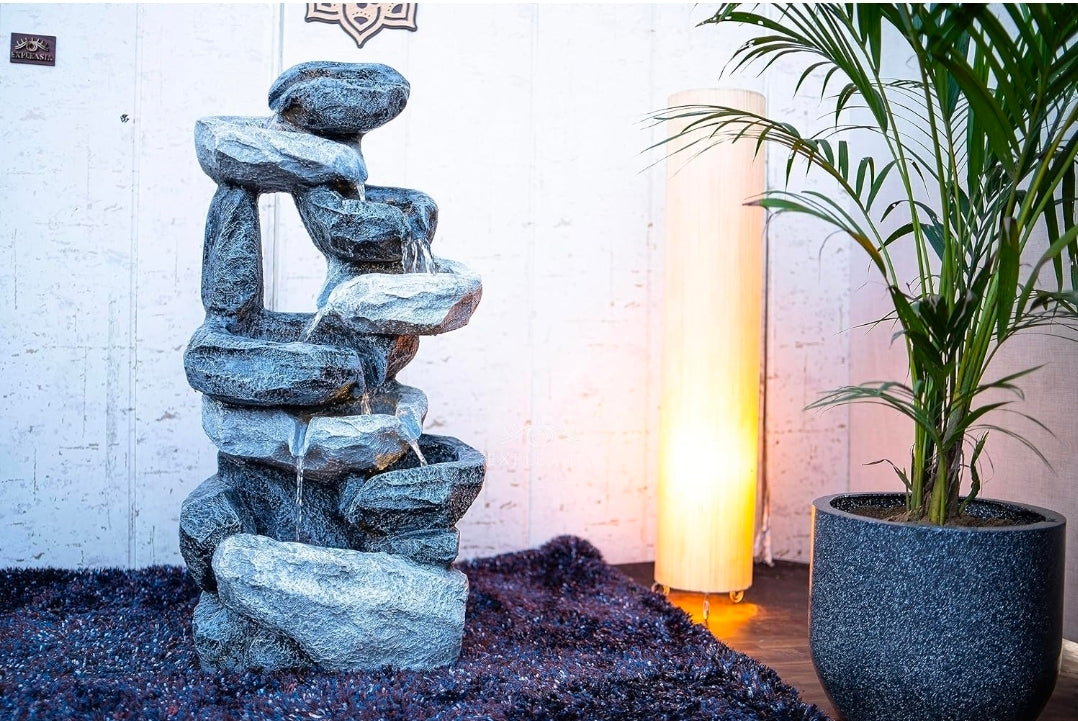 Rock Waterfall Water Fountain for Home Water Fountain for Garden Fountain for Home Decor Waterfall Outdoor Fountain Waterfall Fountain