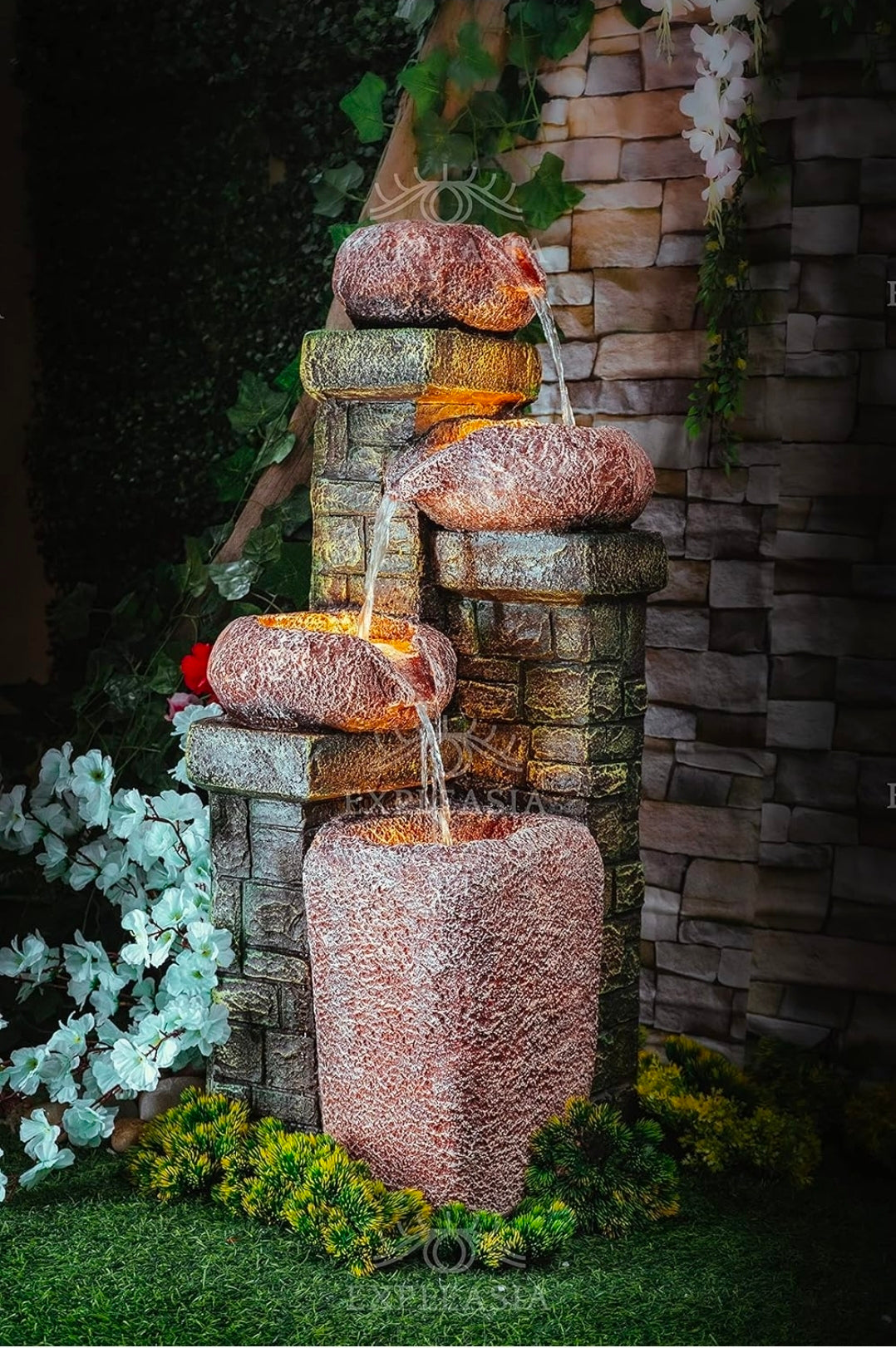 Rock Waterfall Water Fountain for Home Water Fountain for Garden Fountain for Home Decor Waterfall Outdoor Fountain Waterfall Fountain