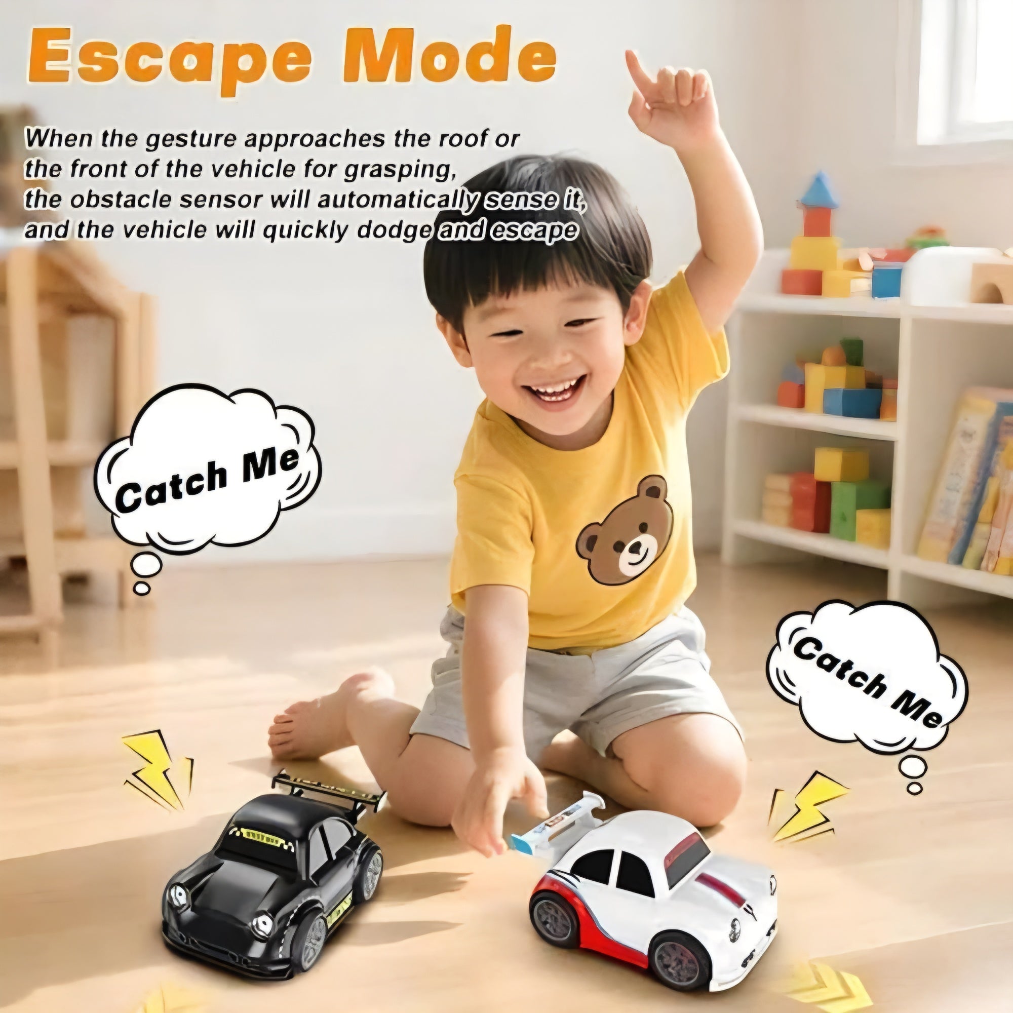 Mini Remote Control Intelligent Multifunctional Drift Car with Follow/Escape and Drift mode